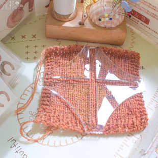 元织多功能透明毛衣编织密度尺工具配件棒针毛线打样测量尺子尺规