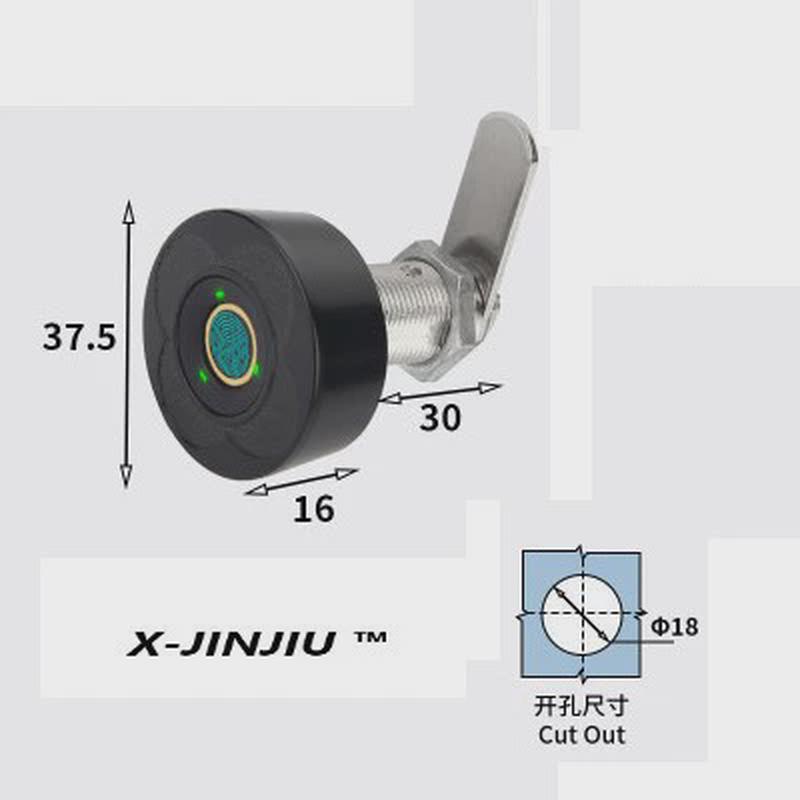 智能指纹抽屉锁转舌锁三联锁办公桌文件柜信箱锁锁柜家具子锁