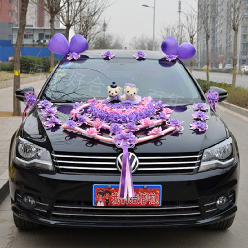 结婚用品婚庆用品婚车装饰套装头花车装饰主婚车全套装车头车装饰