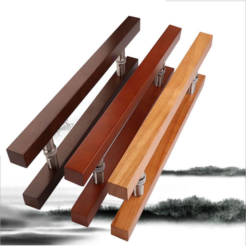 酒店面大门把手原木质大门扶手方形实木木门玻璃门拉手拉手简易