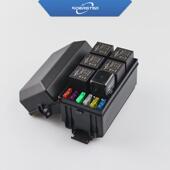 汽车6路改装 保险盒车用保险丝盒组件5个继电器带1个丰田继电器