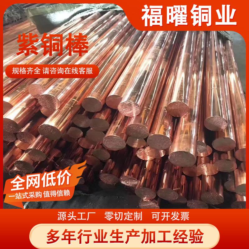 实心t2紫铜棒c1100红铜棒tu1新能源铜棒2-200mm高导电无氧用紫铜