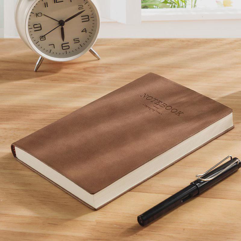 4空白笔记本子简约简约复古文艺精致大学生皮面加厚5摘抄插画绘