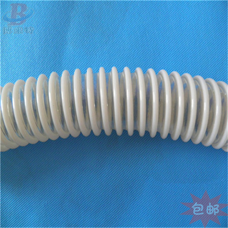 透明pvc塑料螺旋排 pu钢丝软管风管 法兰卡盘式柔软钢丝管