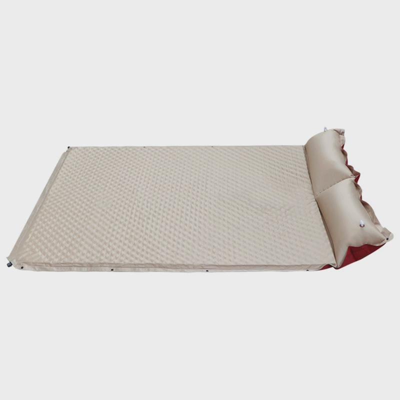卡其色双人户外自动充气床垫防潮垫野外露营帐篷地垫折叠午休睡垫