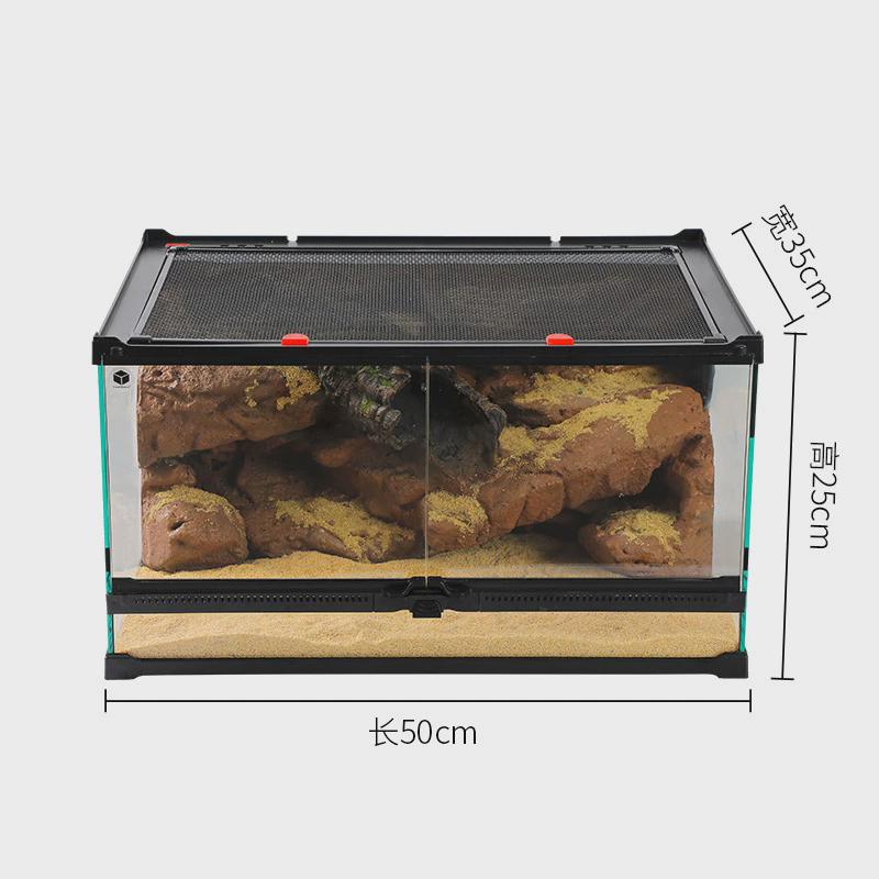爬宠造景缸一体爬虫缸一物成景雨林爬宠缸爬宠景观缸沙漠爬缸