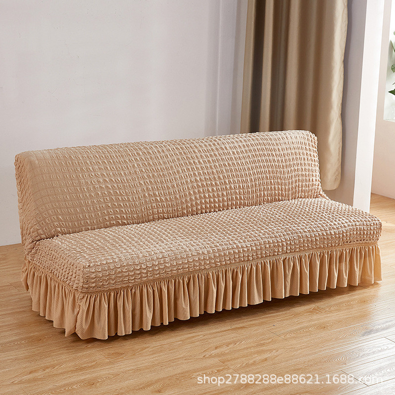 泡泡纱无扶手沙发套裙摆款四季通用欧式沙发罩防尘沙发巾