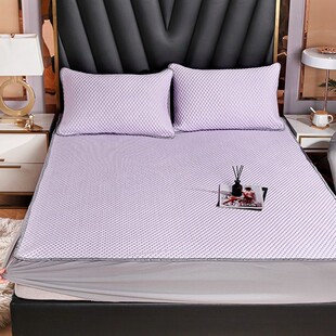 9WOR凉豆豆凉席2023新款冰丝床笠三件套透气学生宿舍单人一米二软