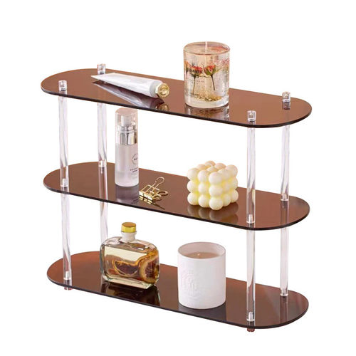 厂家定制亚克力置物架收纳架家居摆件桌面杯子有机玻璃透明ins风