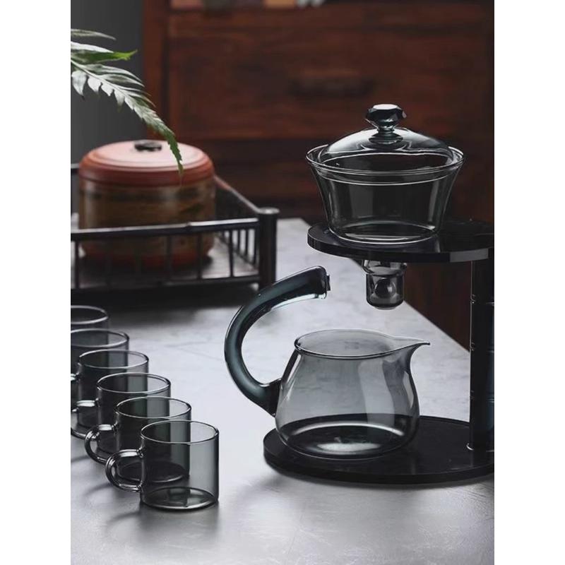 创意懒人泡茶器茶器玻璃茶壶套装功夫茶具家用半自动特惠茶具套装