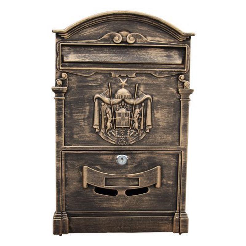 欧式别墅室外户门口信箱意见箱摄影道具创意不锈铝铸件信报箱邮筒