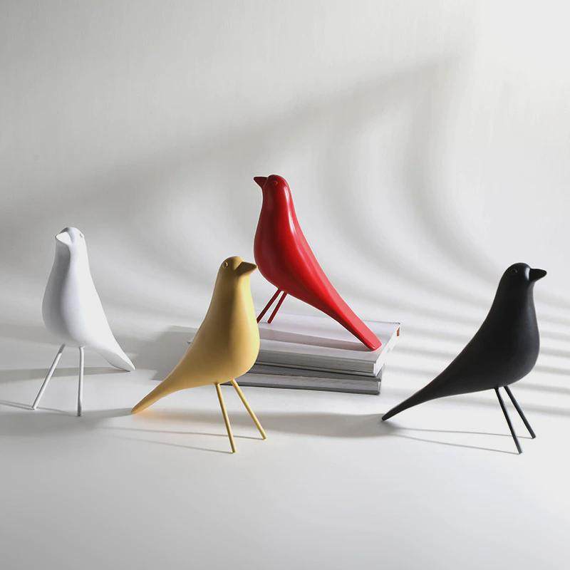 热销桌面伊姆斯鸟树脂摆件样板房电视柜现代简约黑白小鸟小摆件饰,家居饰品,装饰摆件,淘宝优惠券,粉丝福利购,淘宝优惠卷