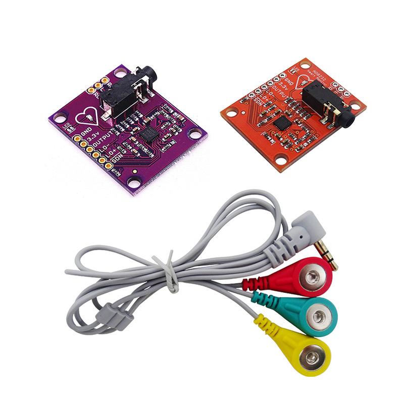 AD8232模块 心电测量 脉搏心率监测器 ECG传感器模块 带电极线