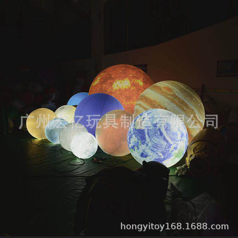 充气星球气模闭气球球pvc升空装饰落地球充气球led灯光广告充气