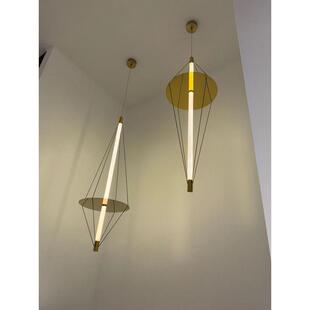 简约艺术线形设计师现代极简餐厅吧台过道楼梯样板间卧室床头吊灯