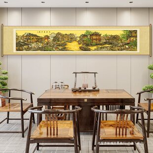 南乡旧梦图十字绣新款线绣大气客厅名画风景满绣手工刺绣