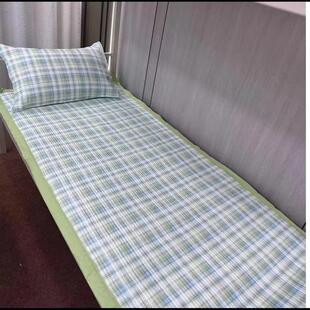 【120cm*200cm学生宿舍床盖寝室防滑床铺上下铺】单人水洗绗缝四