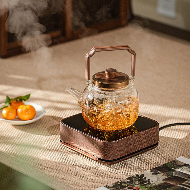 [批发招商]茗凤祥胡桃木电陶炉家用烧水壶小型煮茶器煮茶炉钢琴家