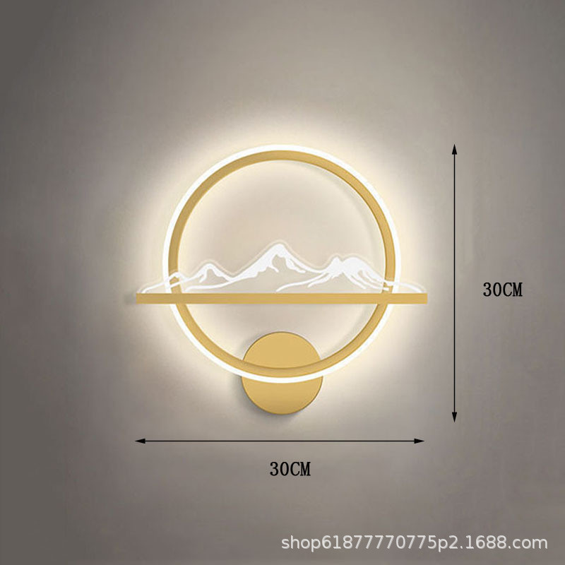 卧室壁灯床头灯简约现代创意客厅背景墙壁灯北欧轻奢新款楼梯灯具