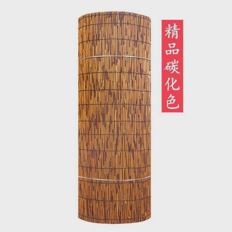 Qt芦苇帘卷帘吊顶墙面阳台室内苇帘复古遮阳装饰大卷草帘子禅意苇