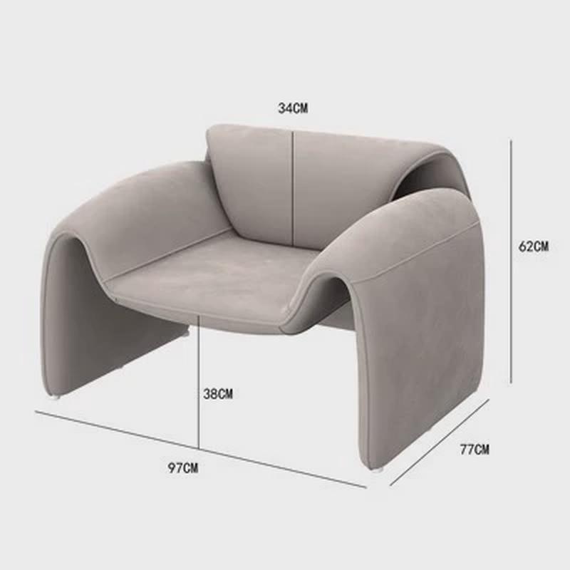 网红螃蟹椅沙发样板房办公室单人沙发小户型客厅设计师靠背沙发椅