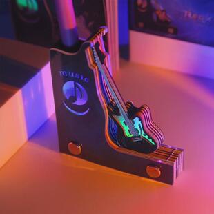 货源3d立体便签纸新奇特乐器多功能笔筒便签电吉他桌面摆件