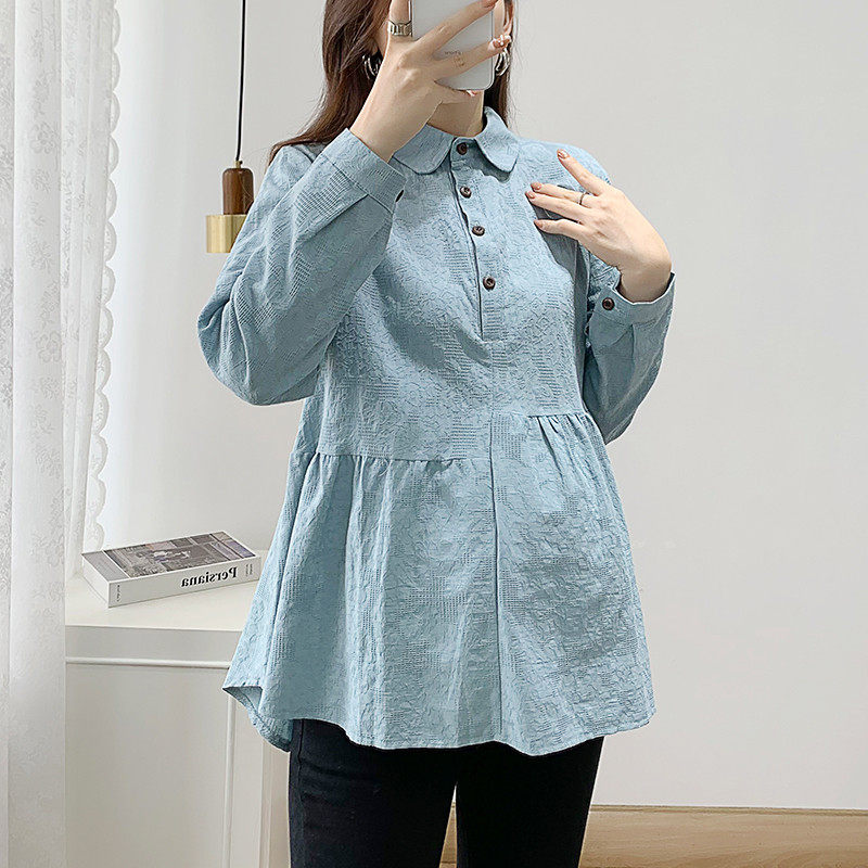 孕妇娃娃衫春秋新款长袖时尚百搭打底衣韩版大码宽松纯棉衬衣,孕妇装/孕产妇用品/营养,衬衫/雪纺衫,淘宝优惠券,粉丝福利购,淘宝优惠卷