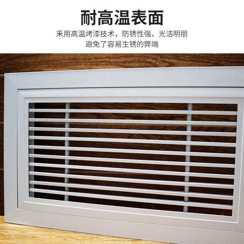 厂家供应门铰式单层铝合金百叶回风口通风设备外墙通风格栅窗口