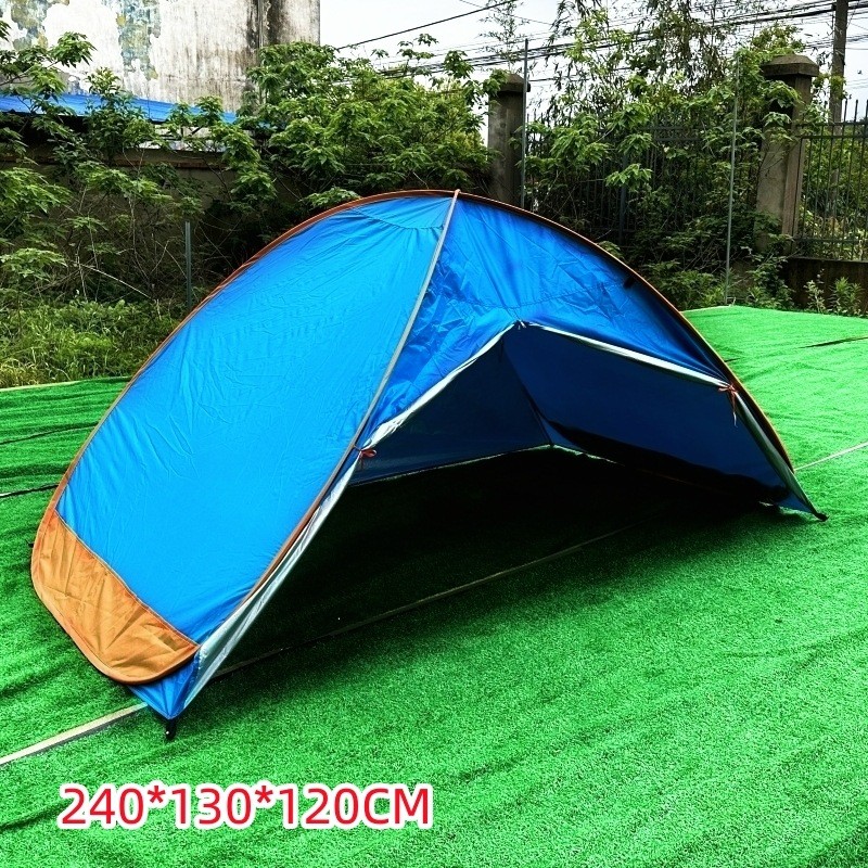 海边无底沙滩帐篷户外3-4人简易自动遮阳儿童玩水挖沙速开免搭建