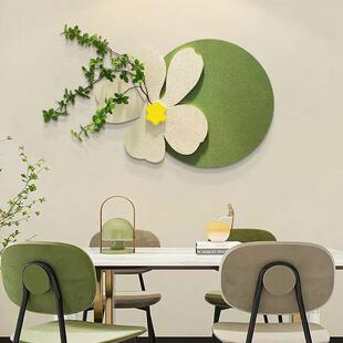 岩画精雕砂多层加工定制餐厅装饰画创意花朵砂岩画立体实物绿挂画