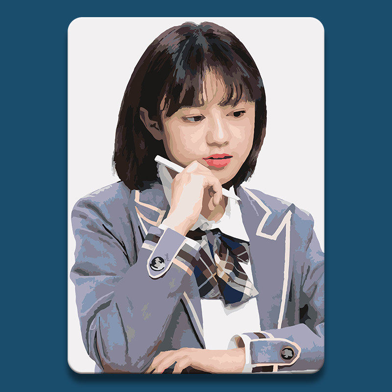 26X8数字油画diy定制手工画画照片人像人物填色涂色填充手绘画油