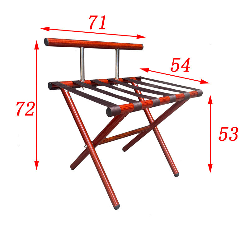 加大民宿折叠实木行李架收纳架客房酒店宾馆置物架卧室放衣架新品