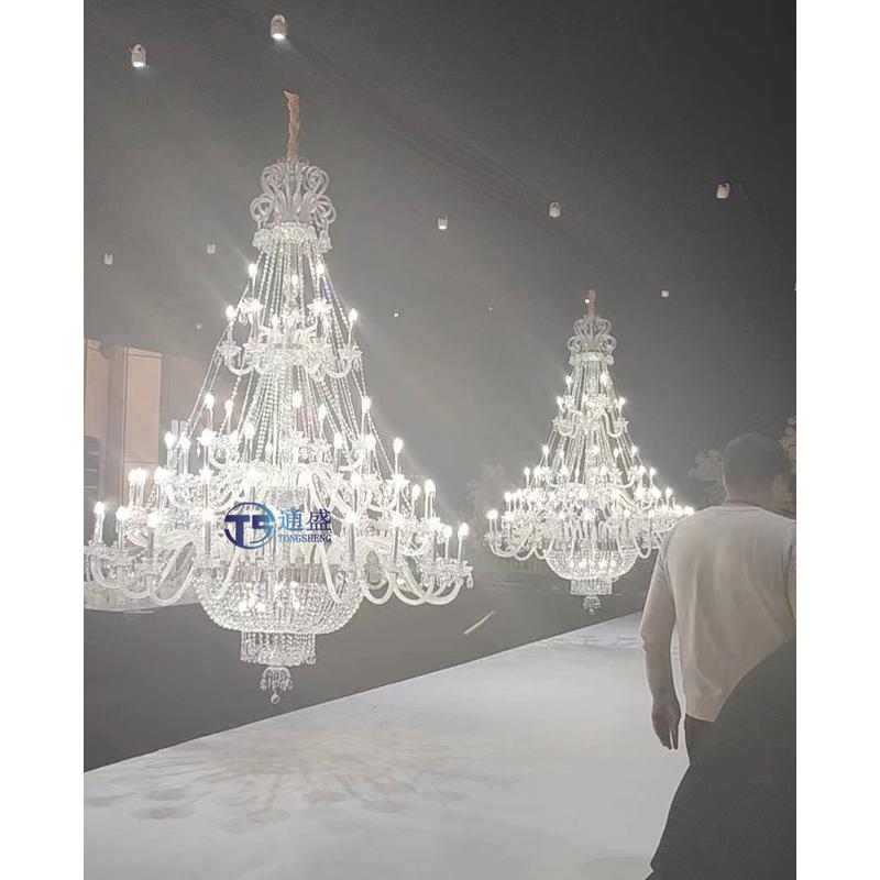 欧式复式楼水晶大吊灯挑空别墅灯饰楼梯灯酒店大堂婚礼宴会厅客厅