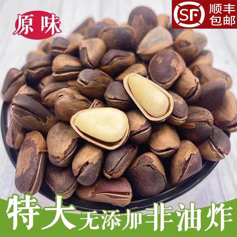 新货新货东北开口松子大颗粒500g孕妇儿童坚果松子原味笨炒熟顺丰