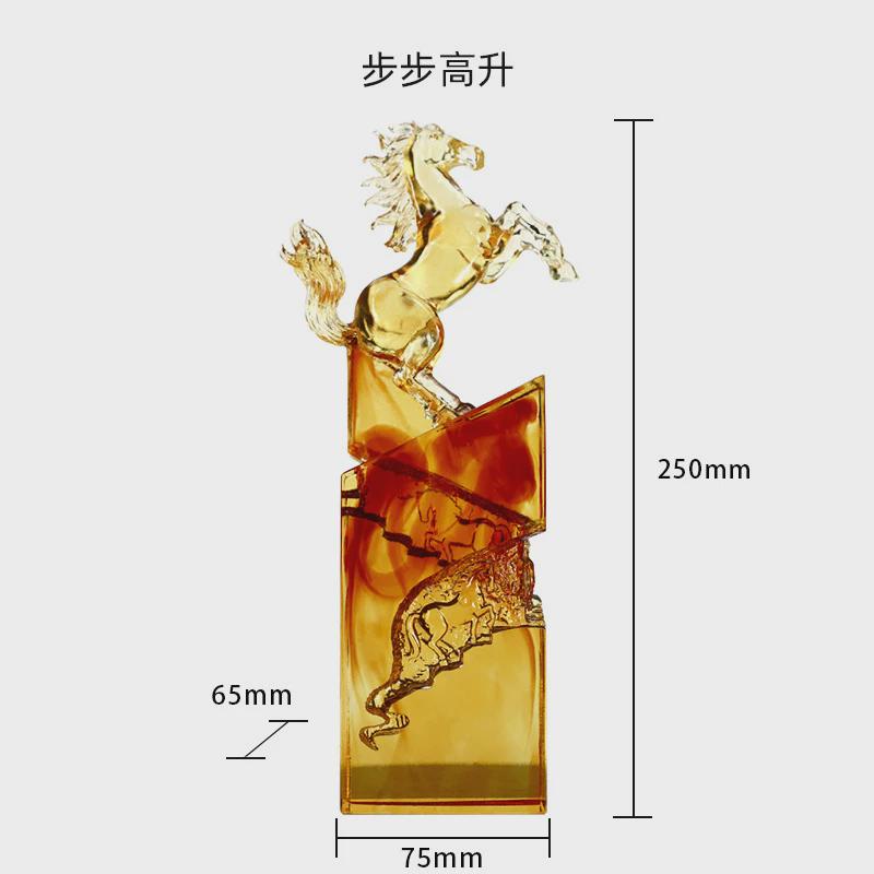 锋明琉璃马摆件送朋友客户同事纪念家居装饰创意工艺品马十二生肖