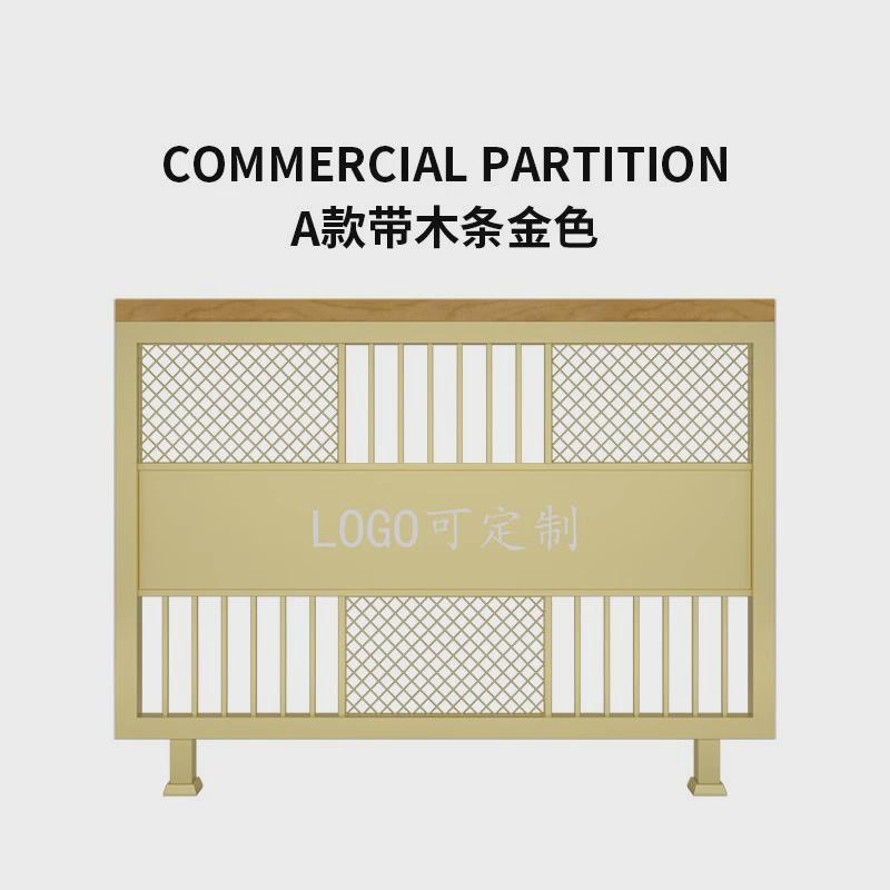 矮隔断餐饮屏风办公工业风铁艺厅酒店卡座绿植围护栏商用装饰花架