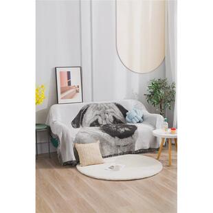 田园风格沙皮不易全棉防尘罩沙发巾、沙发垫防滑犬滑落