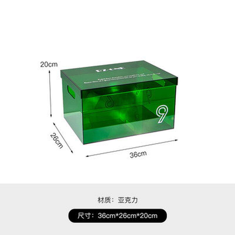 彩色方形盖储物盒子透明有机玻璃收纳盒加厚天地亚克力礼品盒新款