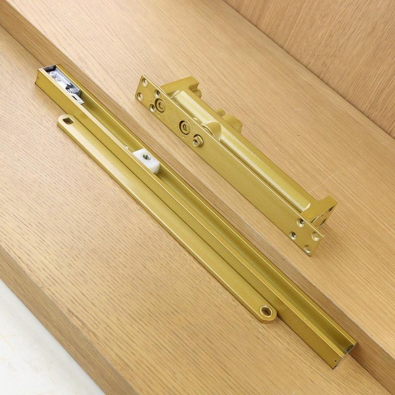 金色闭门器隐藏式缓冲液压闭合器酒店宾馆暗装暗装暗藏关门器