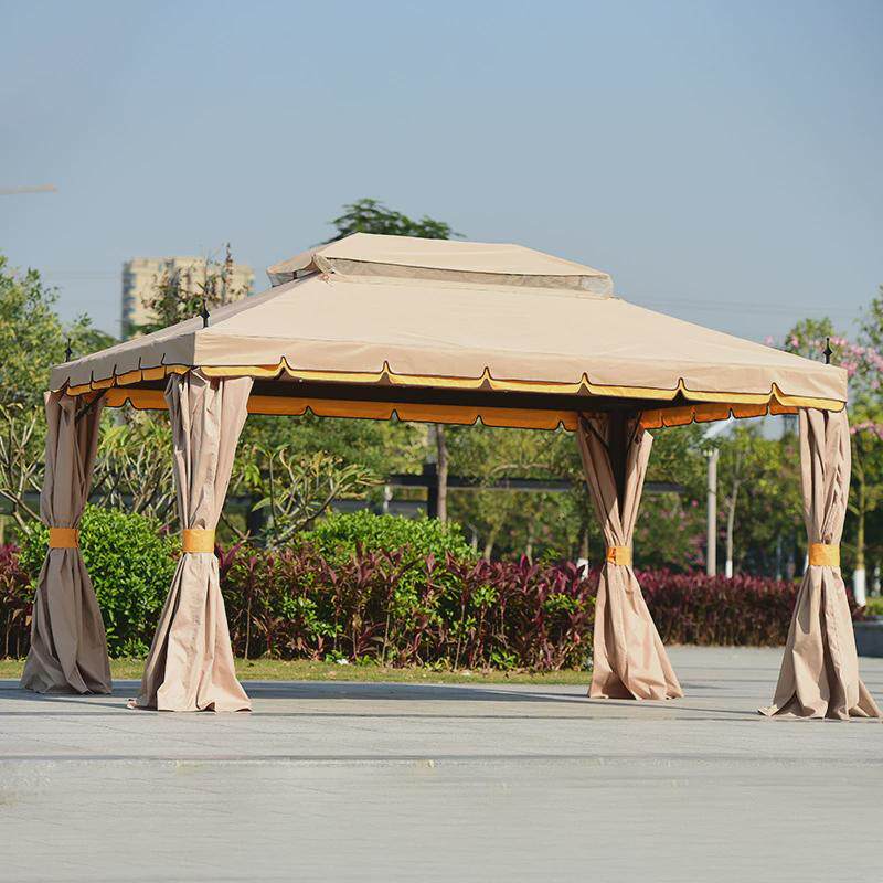 厂家直销户外方形遮阳伞庭院别墅休闲亭实木亭罗马帐篷花园凉亭