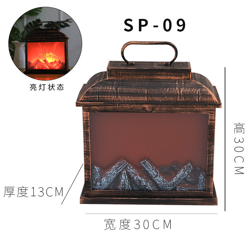 新款壁炉炭火焰灯火盆摆件圣诞节场景装饰品家居装饰橱窗布置酒吧