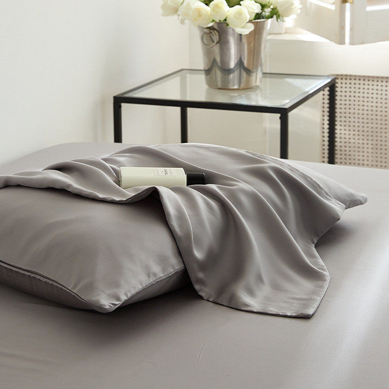 枕头套一对装丨夏季兰精天丝长枕套纯色冰丝凉感单人成人48x74cm,床上用品,枕套,淘宝优惠券,粉丝福利购,淘宝优惠卷