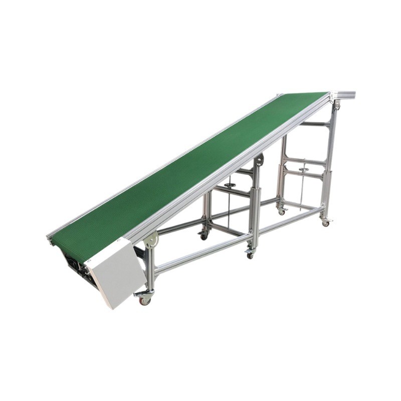 注塑机流水线传送带输送物流快递爬坡机可接驳平台货物上料机