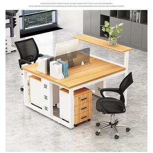 职员定制办公家具电脑桌椅组合工厂简约隔断单双4六人工位办公桌