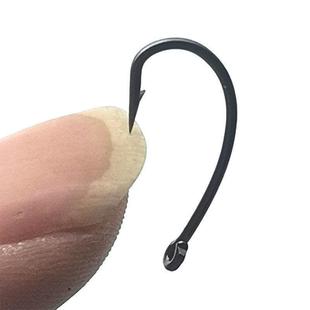 长柄弯背钩碳钢钓组鲤鱼钩驼背钩毛钩管付飞钓若虫钩裸钩