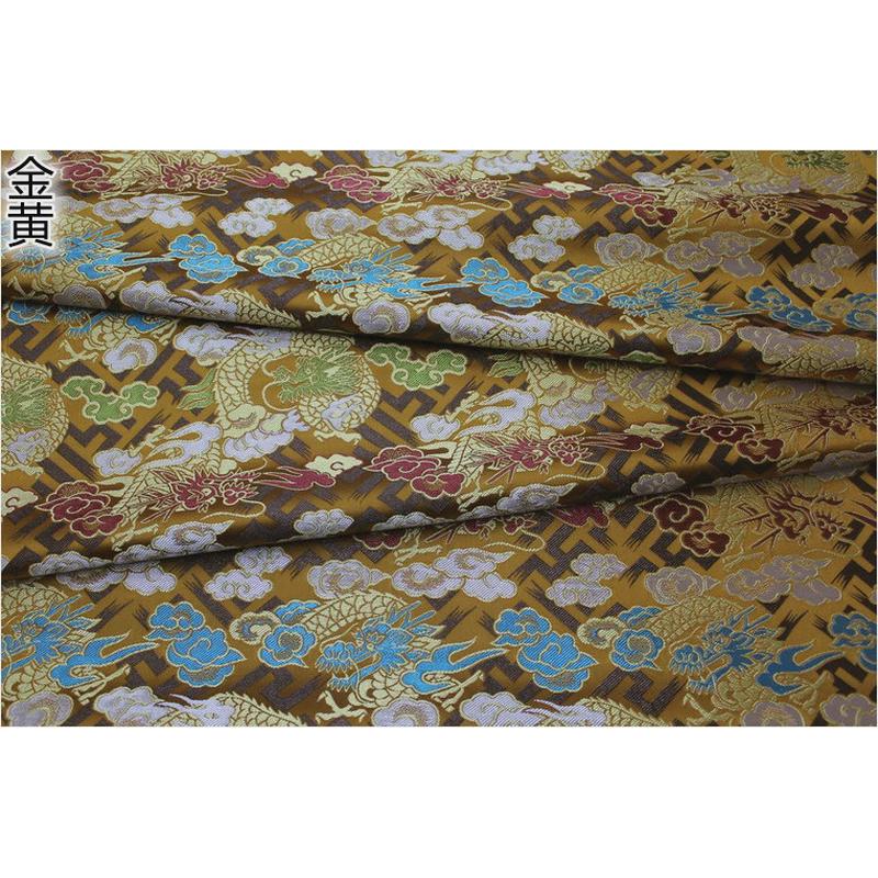 中国风蒙古袍藏袍舞台影视藏手工装饰纺云锦提花锦丝绸仿古面料