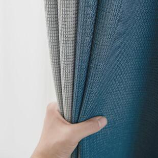 现代轻奢窗帘遮光棉麻隔音2023年新款日式榻榻米飘窗亚麻卧室客厅