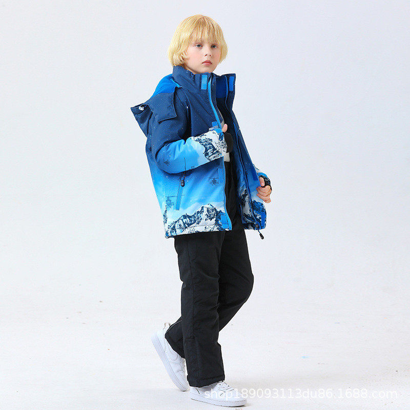 2024新款儿童滑雪服男女童小乡东北雪中大童旅游滑雪专业套装全套