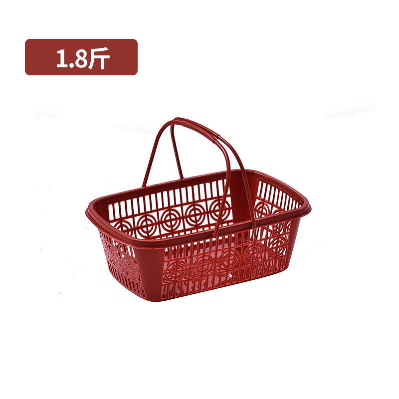 草莓杨梅篮子塑料红色手提水果筐子采摘篮樱桃桑葚塑料篮包邮