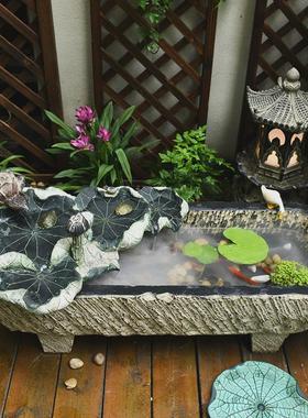 热销KI9S户外假山喷泉室外装饰鱼池庭院循环水水景花园鱼缸落地流